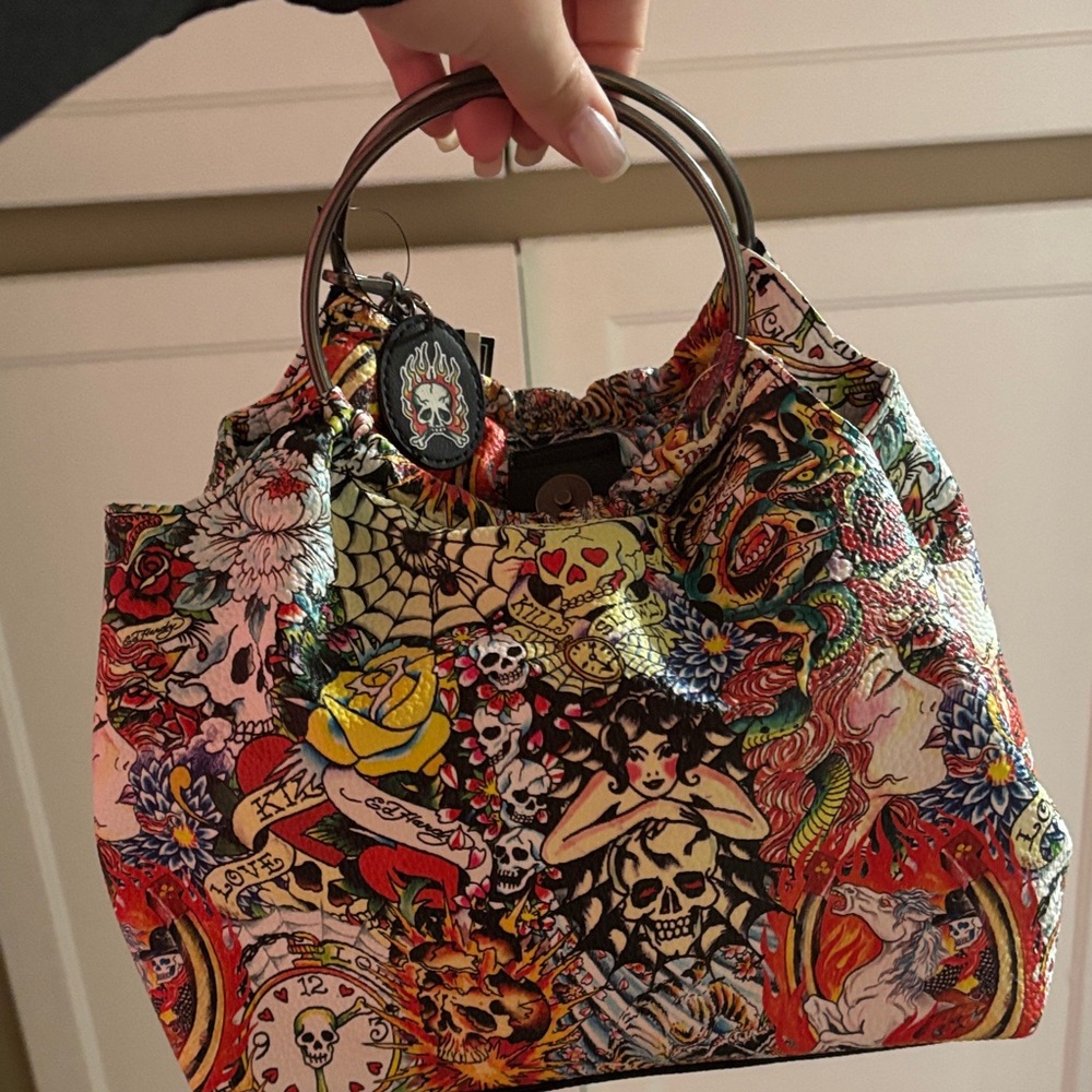 Ed Hardy Vibrant Tattoo Art Tote
